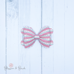 Baking Stripes Scalloped Phoebe Bow