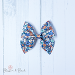 Cobalt Floral Amelia Bow