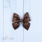 Gingerbread Glitter Amelia Bow