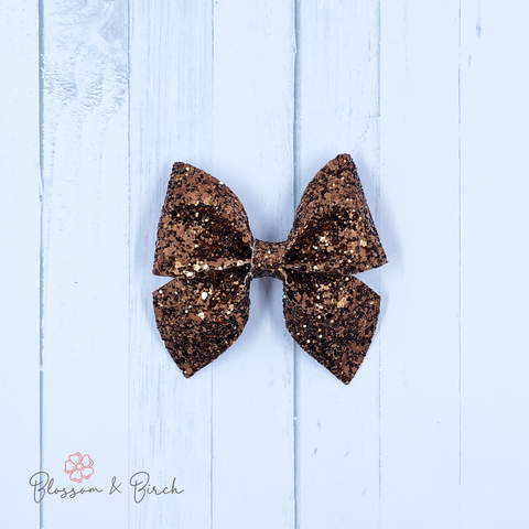 Gingerbread Glitter Amelia Bow