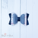 Cornflower Floral Olivia Bow