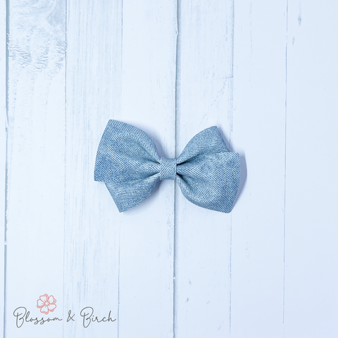 Denim Abby Bow