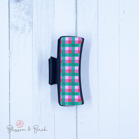 Pretty Plaid Claw Clip