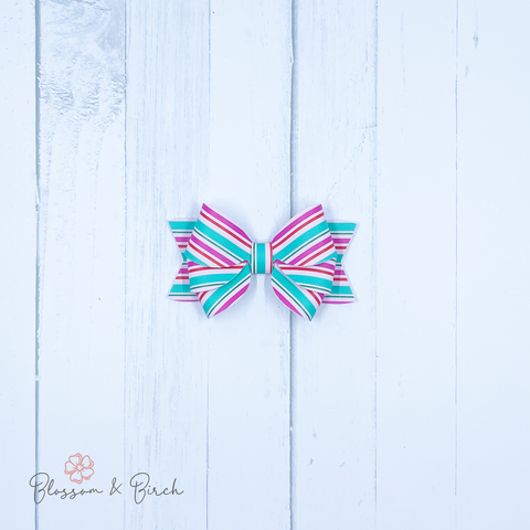 Pretty Stripes Blossom Bow