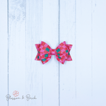 Retro Checkered Blossom Bow