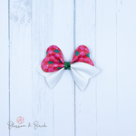 Retro Checkered Magnolia Bow