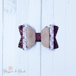 Mocha Floral Olivia Bow