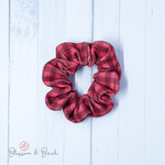 Cranberry Plaid Scrunchie