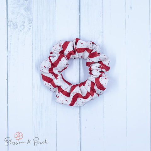 Candy Cane Kisses Scrunchie