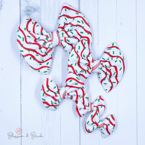 Christmas Tree Cakes Bow