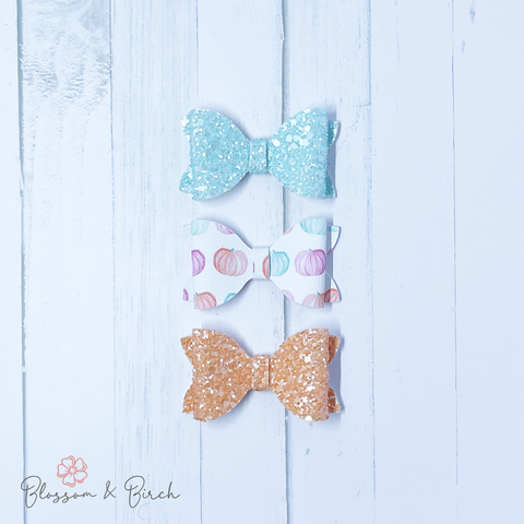 Watercolor Pumpkins Mini Olivia Bow Set