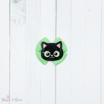 Black Cat Ribbon Bow