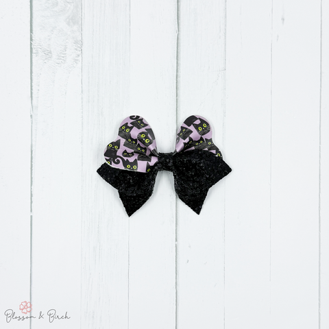 Black Cats Magnolia Bow