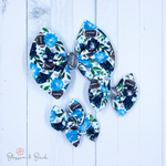 Floral Football Bow - Carolina