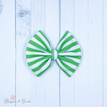 Lime Stripes Bow