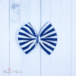 Navy Stripes Bow