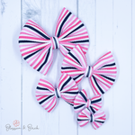 Pink Stripes Bow