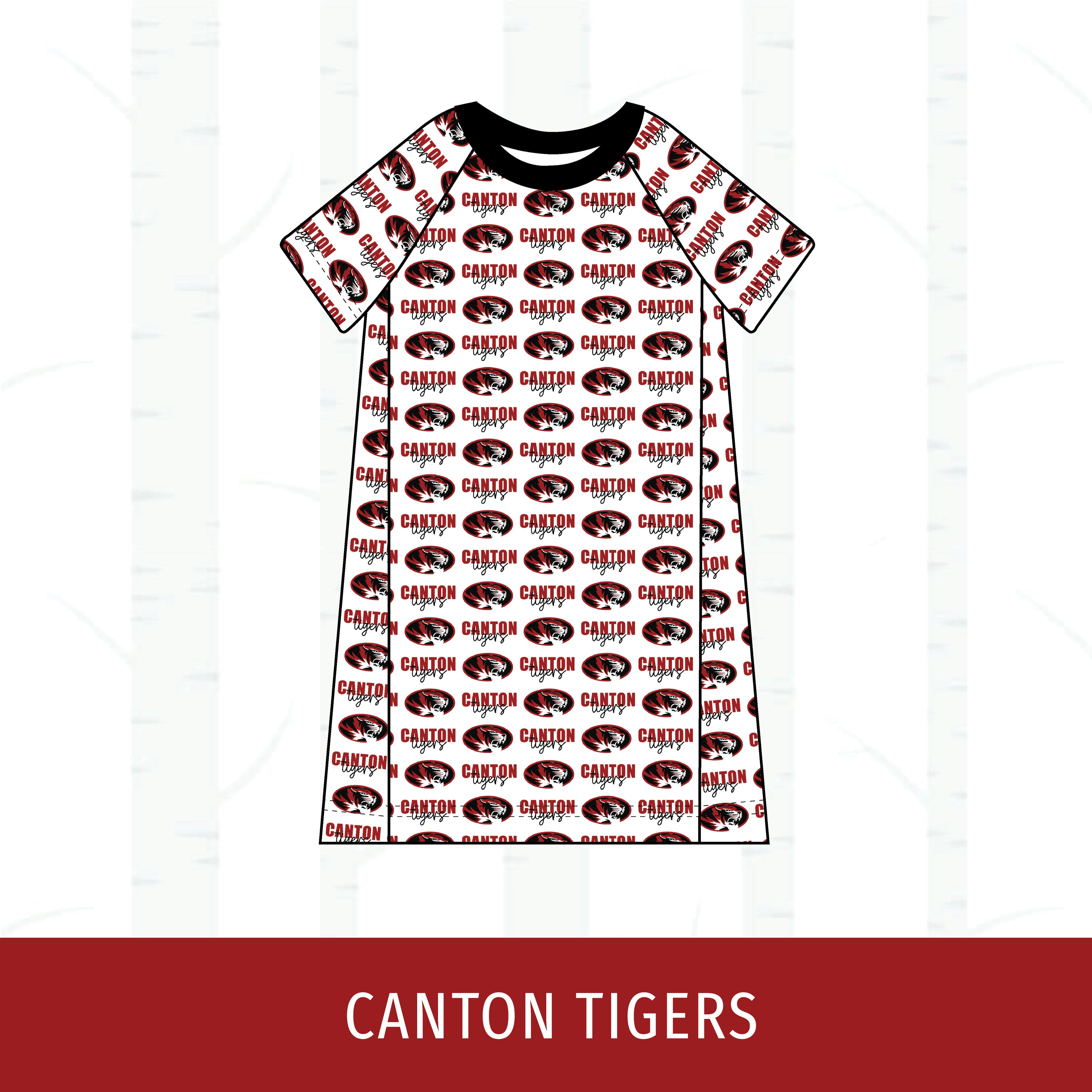 Canton Tigers Short Sleeve Raglan Dress