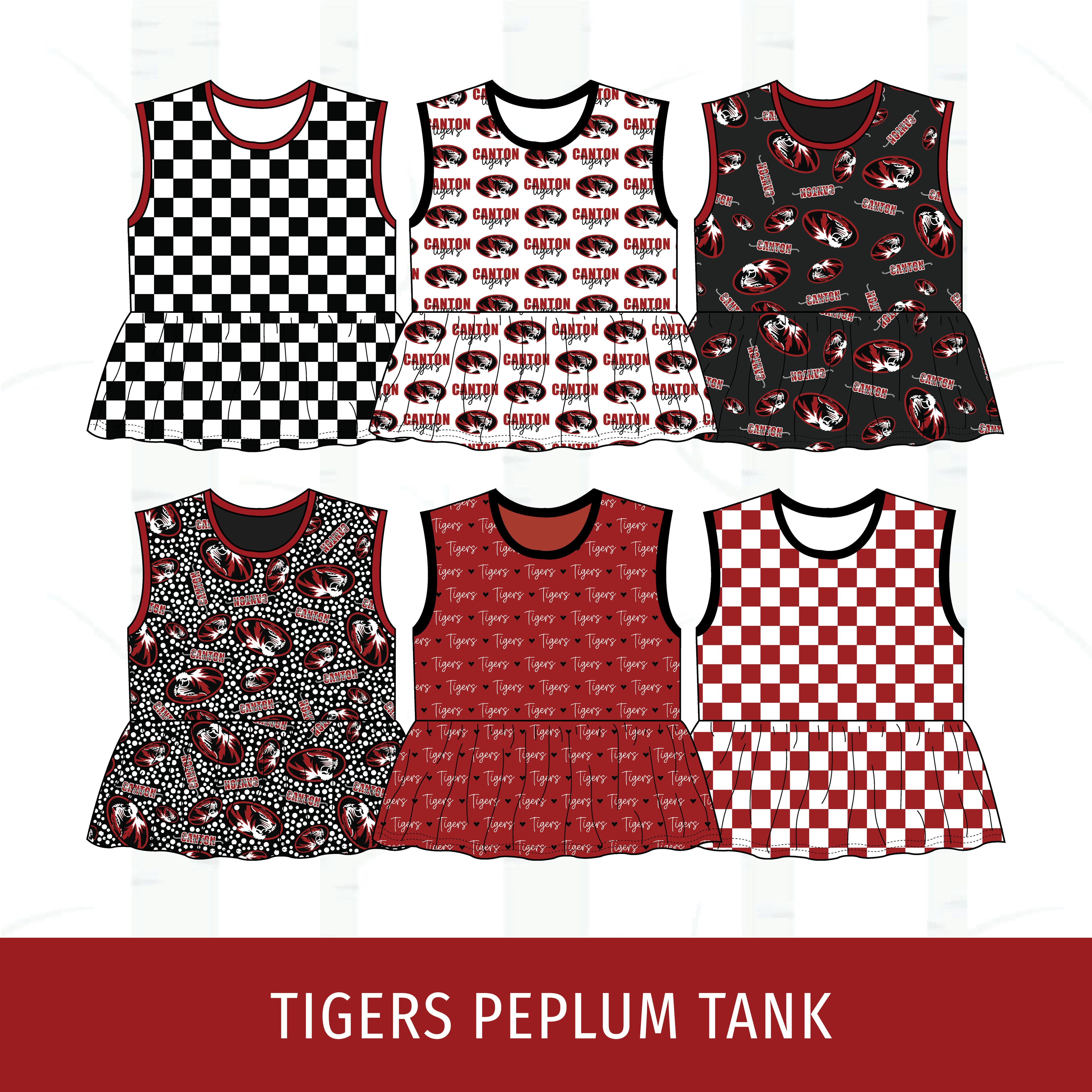 Canton Tigers Peplum Tank