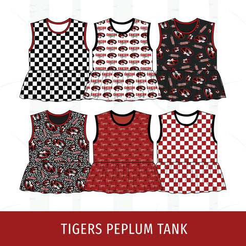 Canton Tigers Peplum Tank