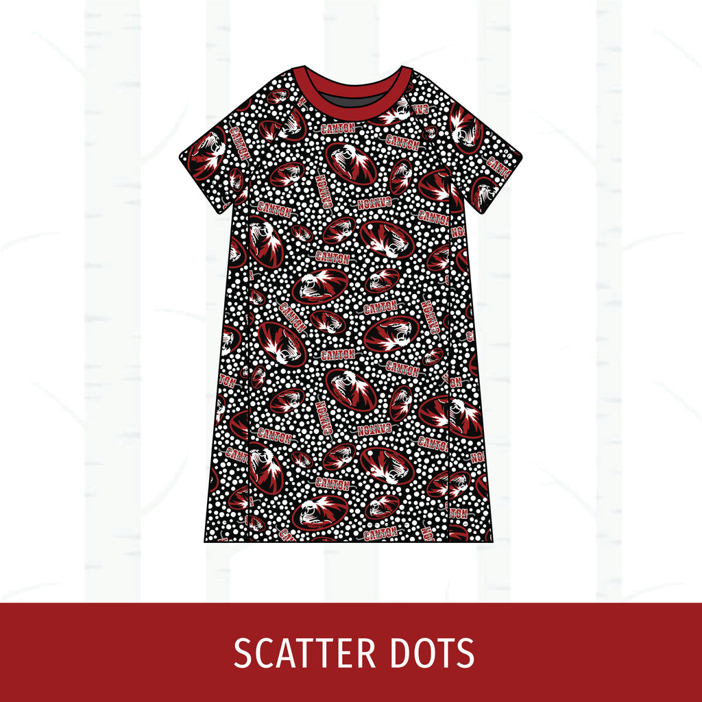 Canton Tigers Short Sleeve Raglan Dress