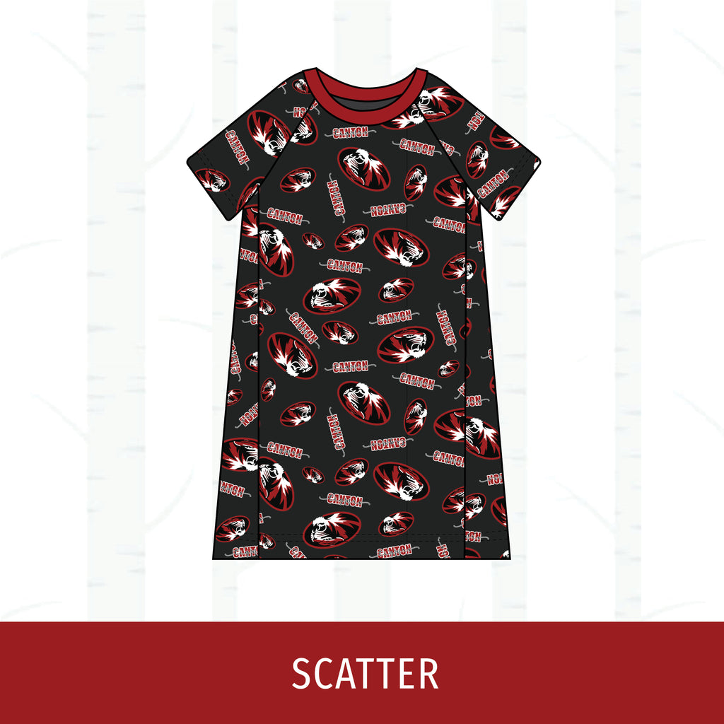 Canton Tigers Short Sleeve Raglan Dress