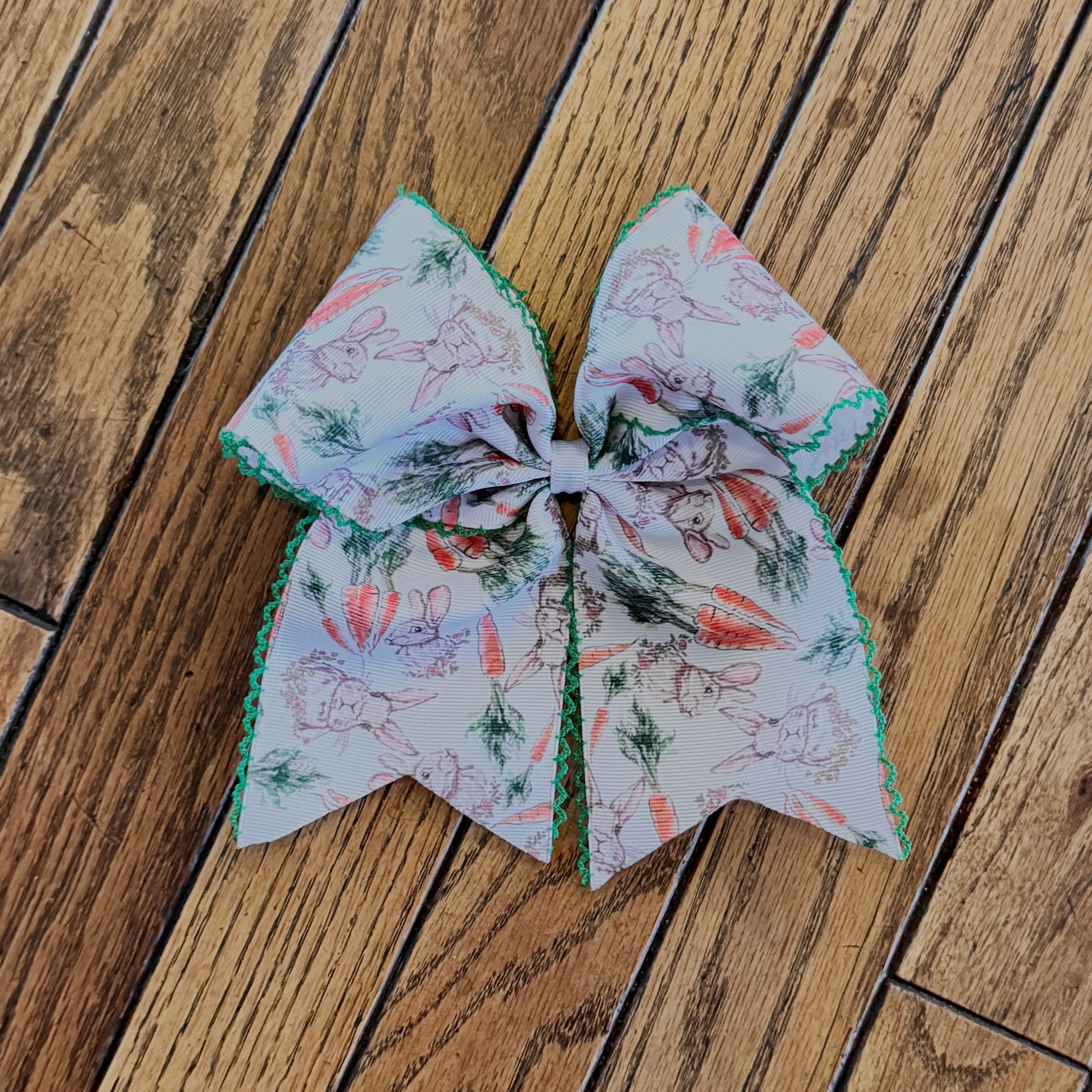 Carrot Patch Cheer Bow