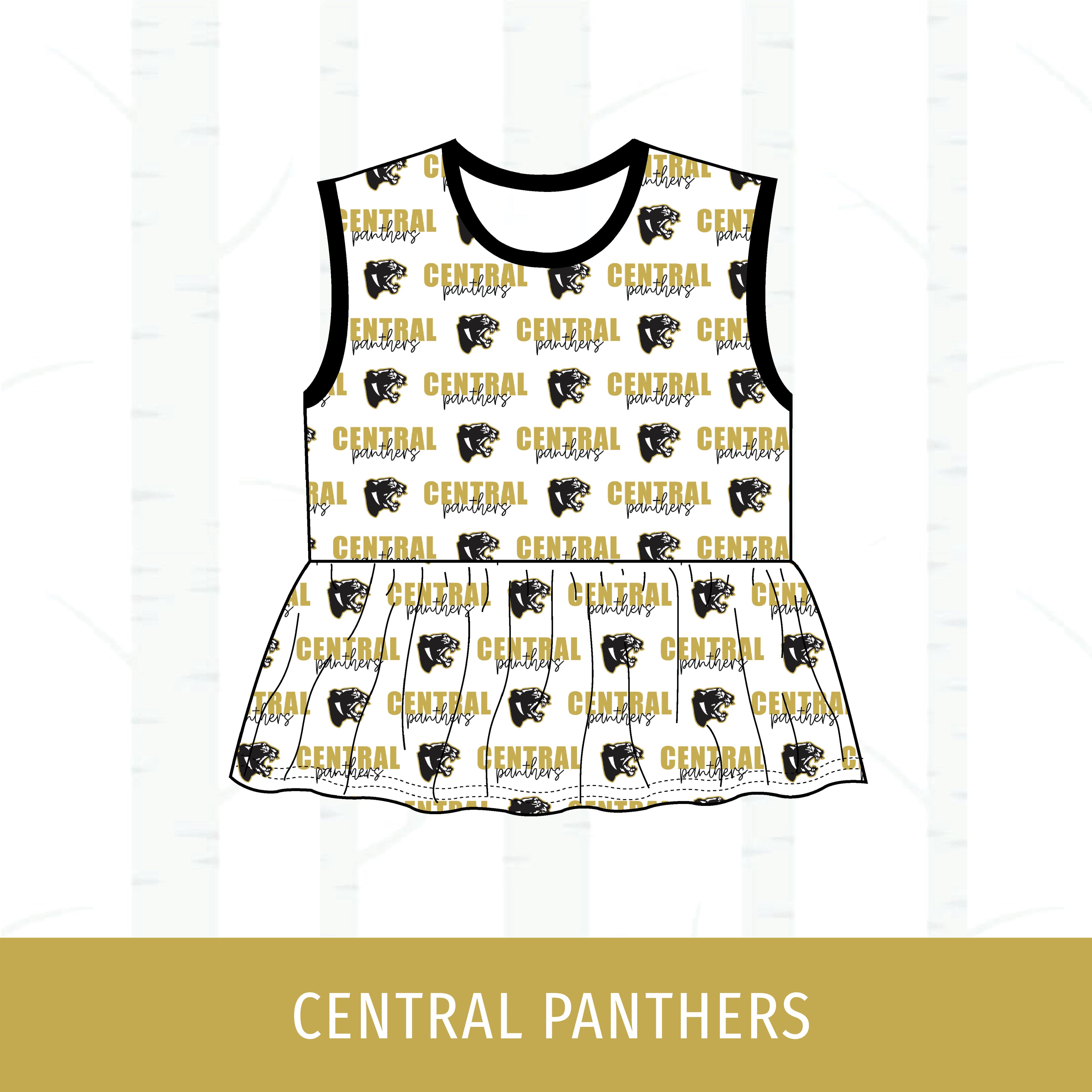 Central Panthers Peplum Tank