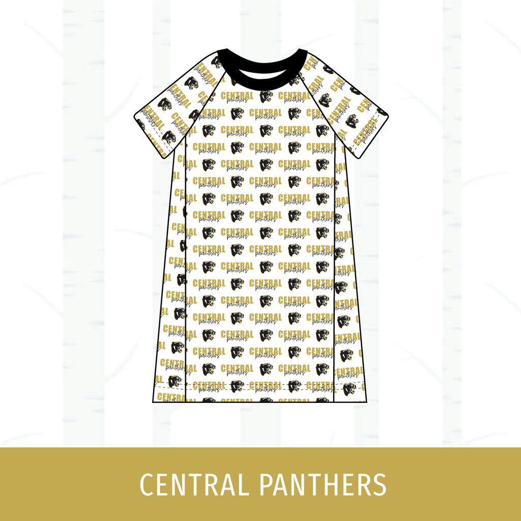 Central Panthers Short Sleeve Raglan Dress