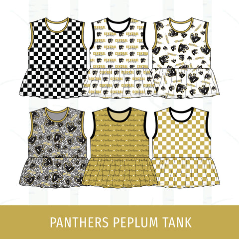 Central Panthers Peplum Tank