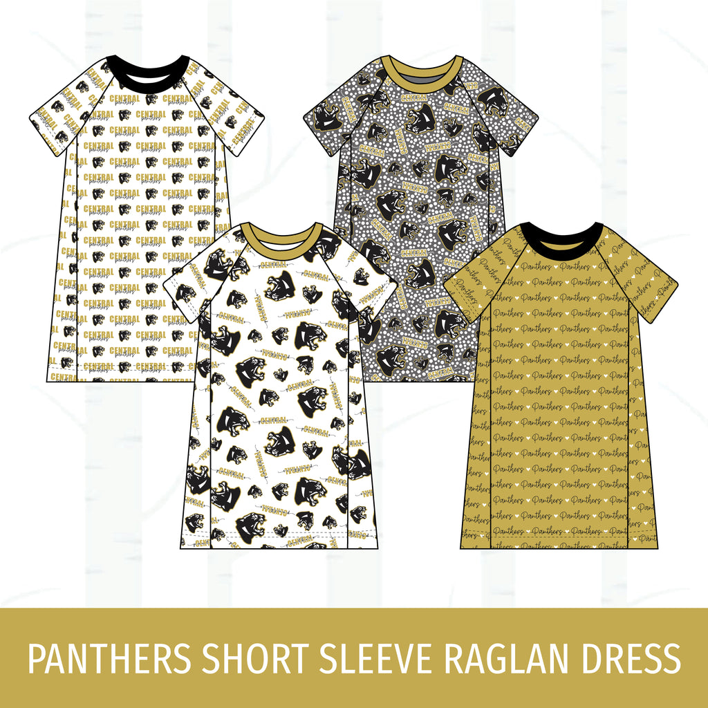 Central Panthers Short Sleeve Raglan Dress