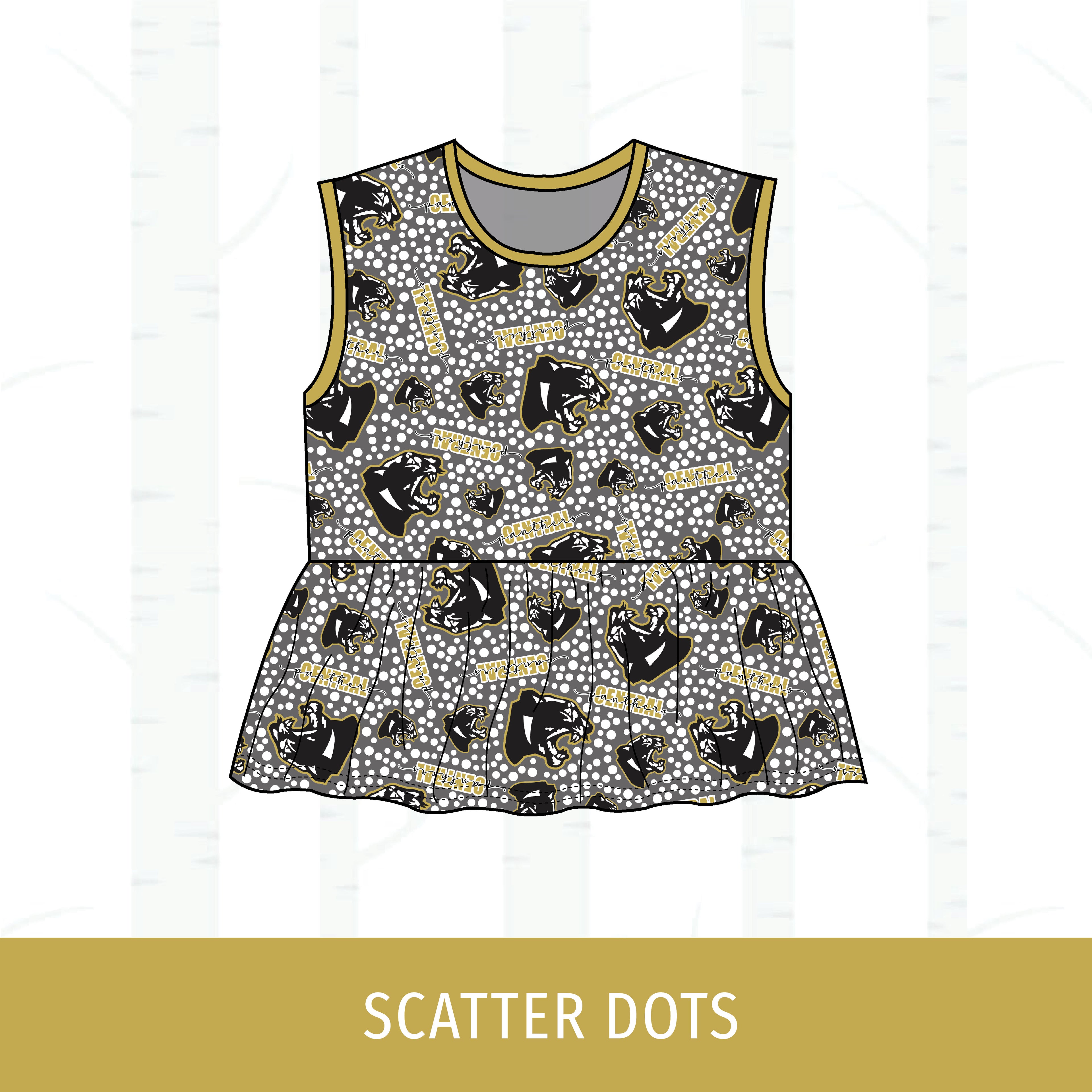 Central Panthers Peplum Tank
