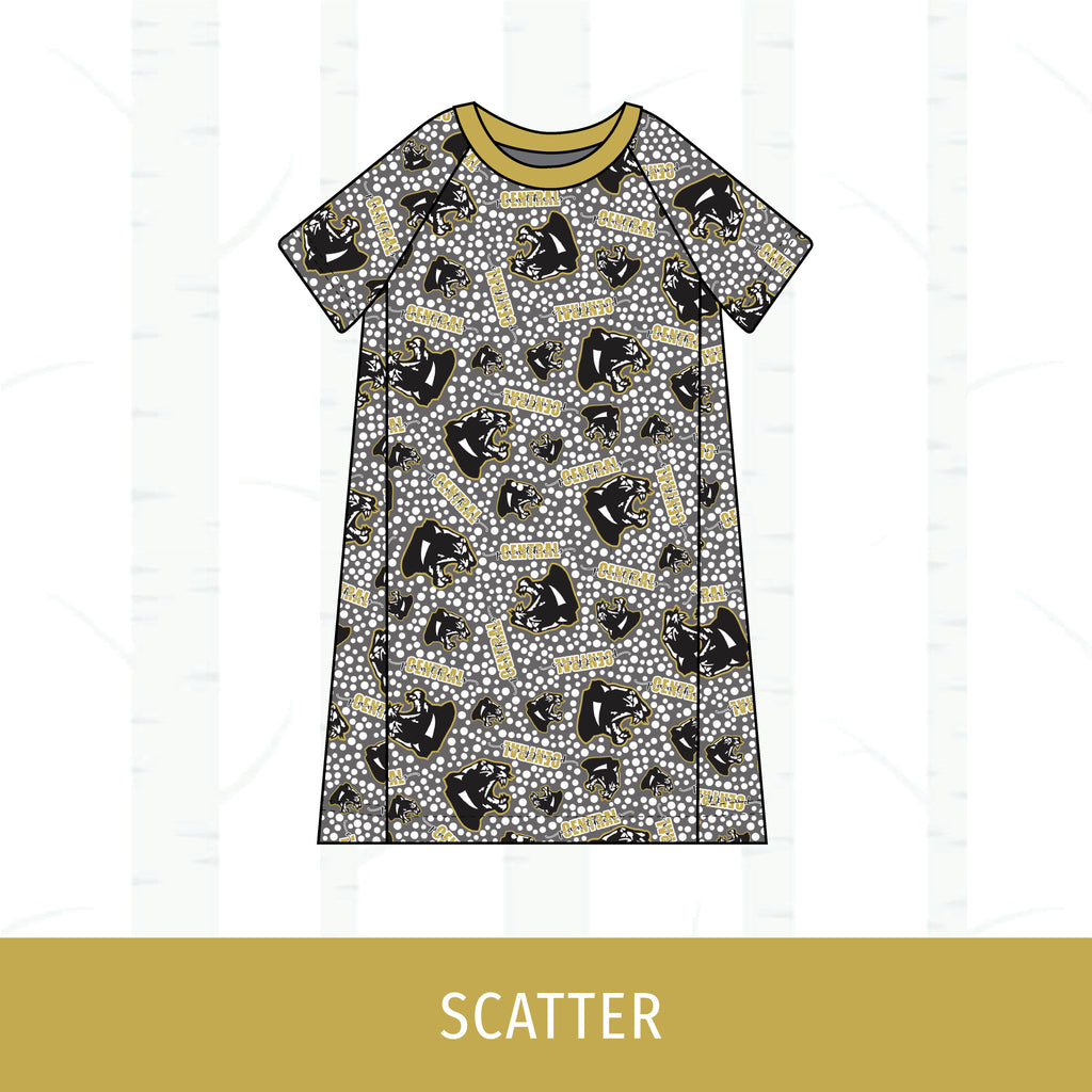 Central Panthers Short Sleeve Raglan Dress