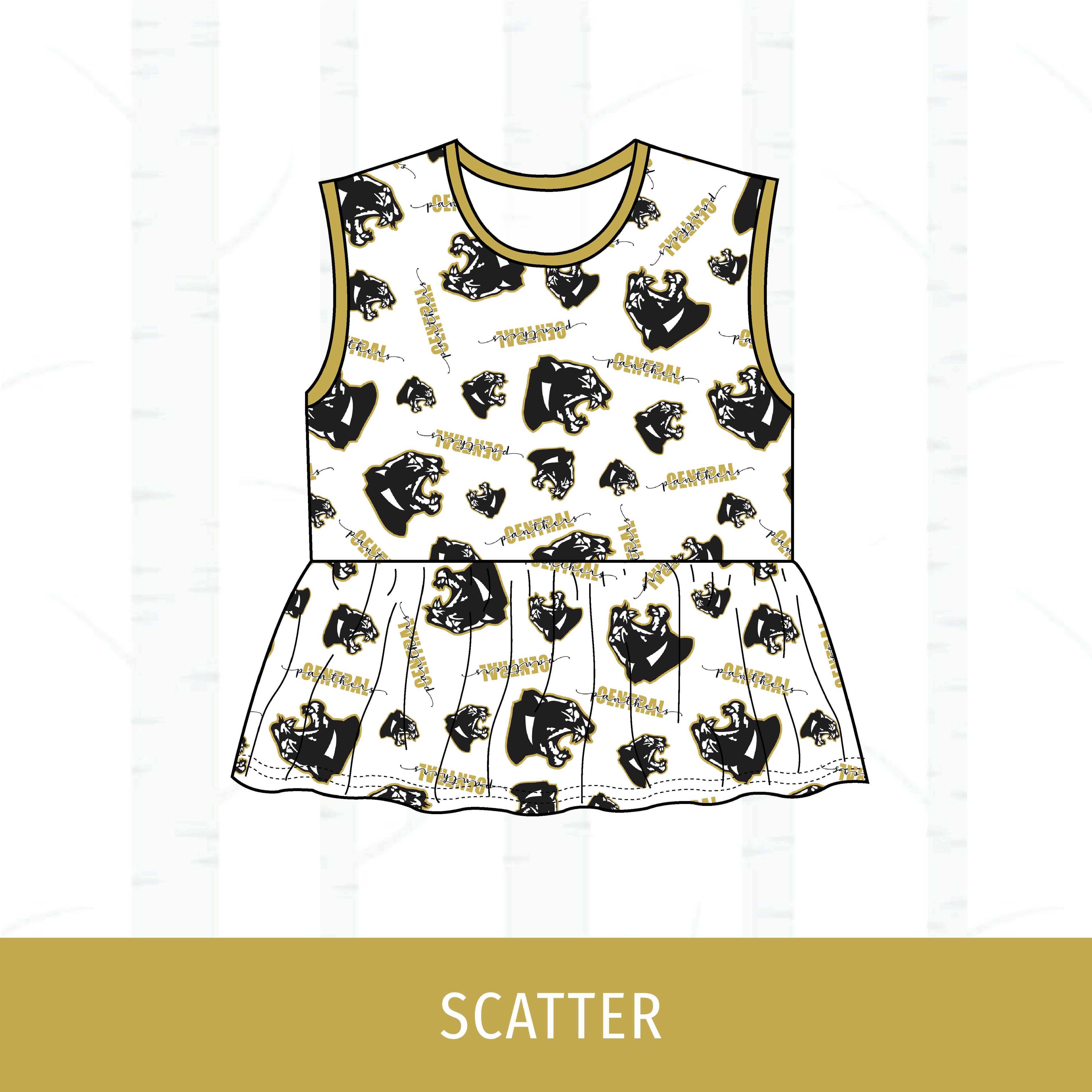 Central Panthers Peplum Tank