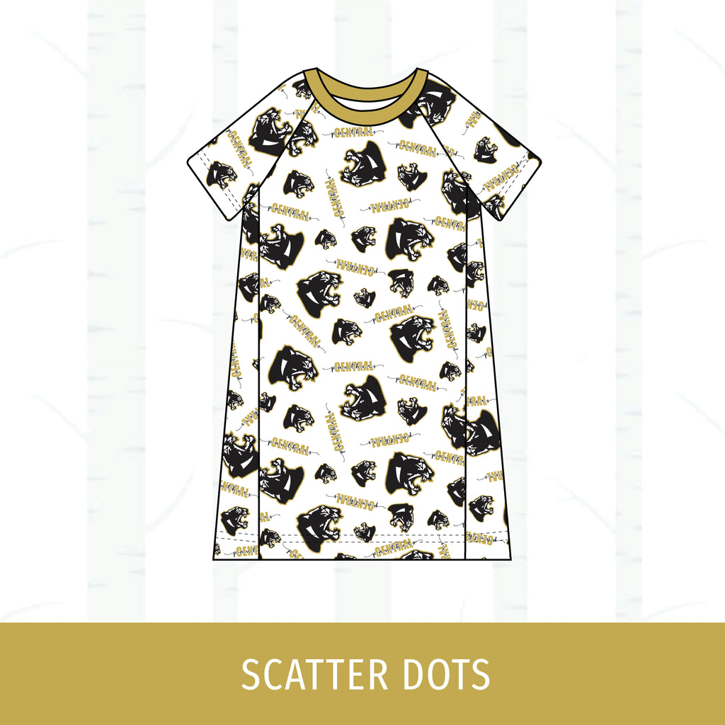 Central Panthers Short Sleeve Raglan Dress