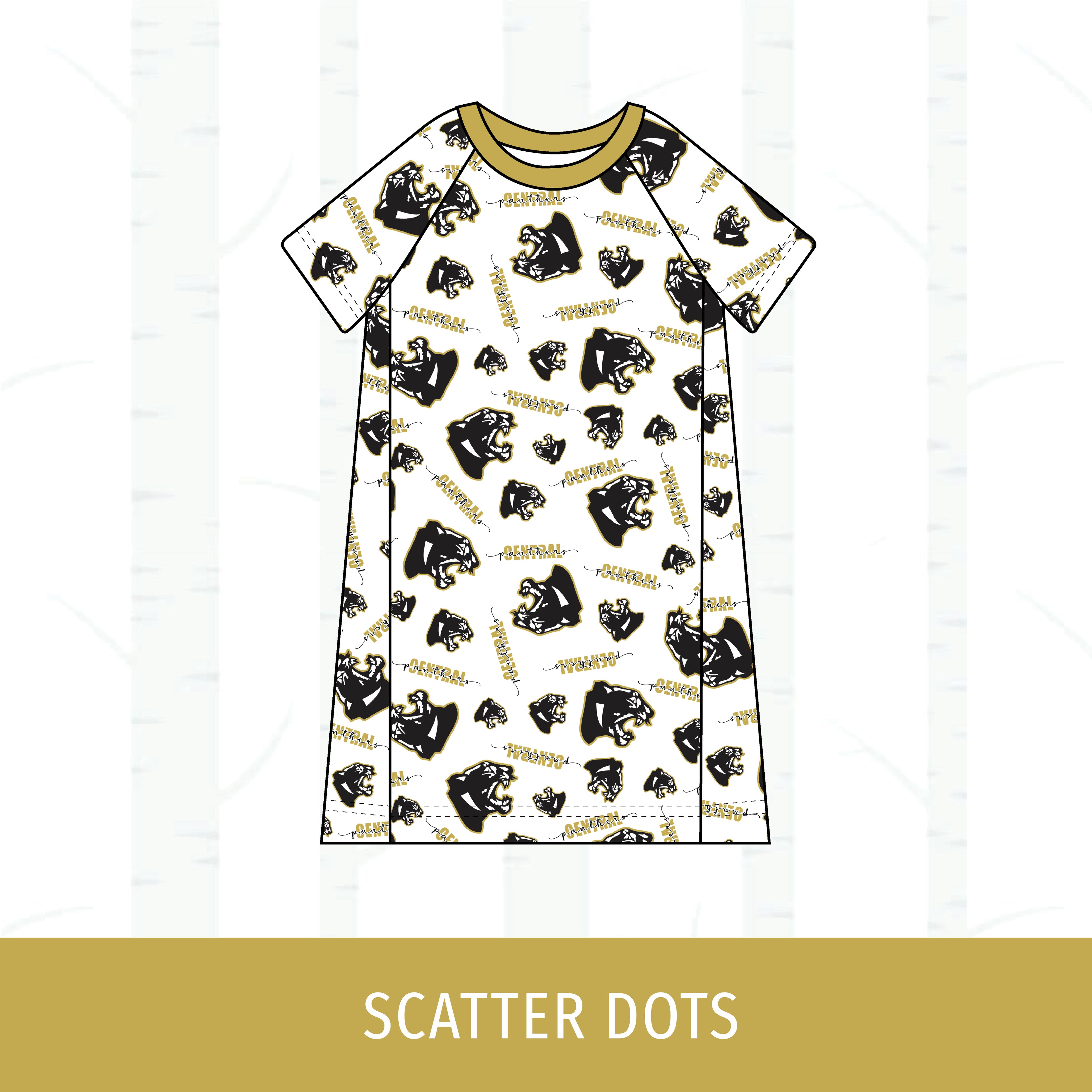 Central Panthers Short Sleeve Raglan Dress
