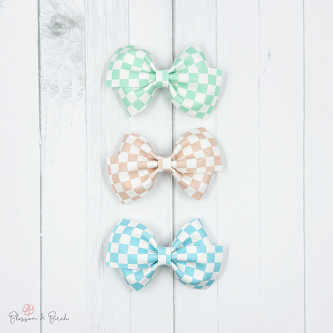 Checkered Abby Bow