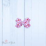 Checkered Hearts Scalloped Phoebe Bow