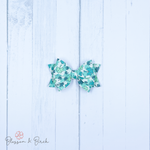 Checkered Shamrocks Blossom Bow