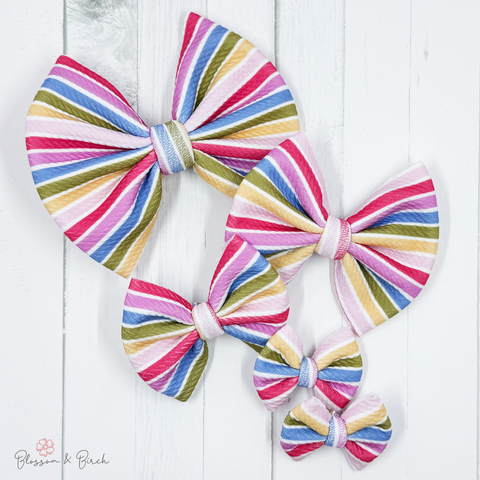 Classroom Stripes Bow