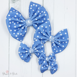 Cornflower Dots Bow