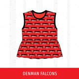 Denman Falcons Peplum Tank