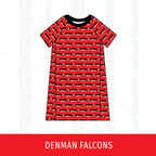 Denman Falcons Short Sleeve Raglan Dress