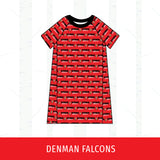 Denman Falcons Short Sleeve Raglan Dress
