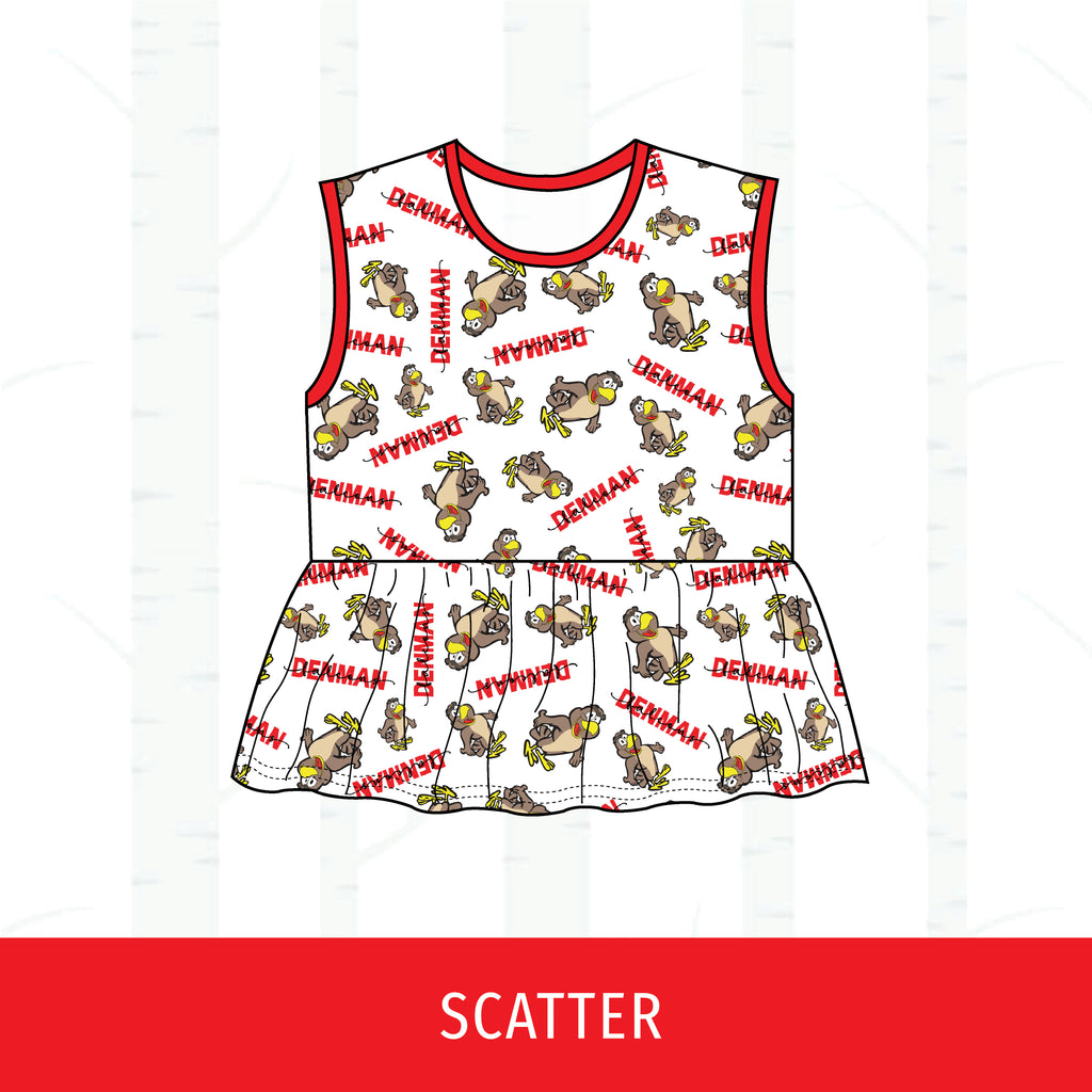 Denman Falcons Peplum Tank