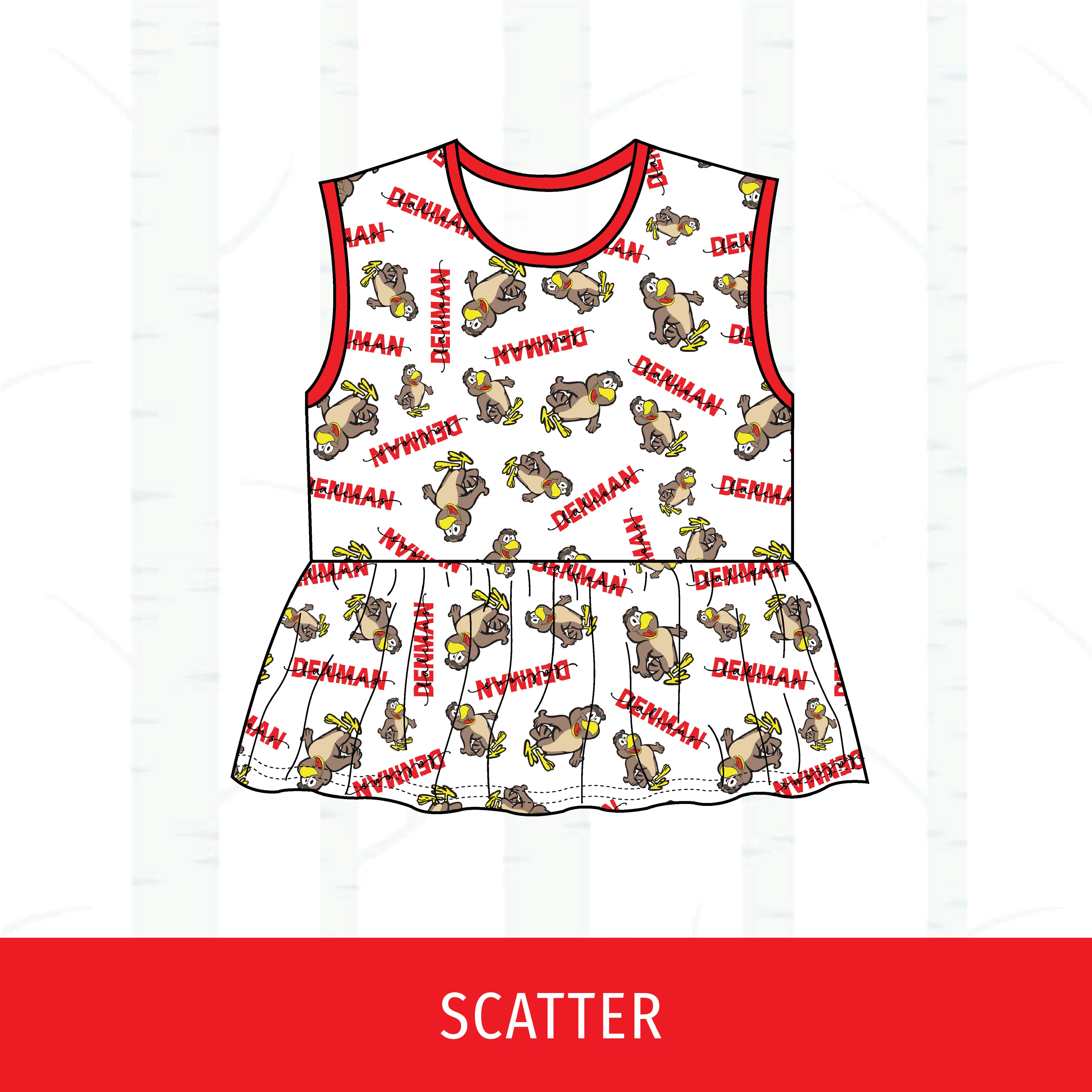 Denman Falcons Peplum Tank