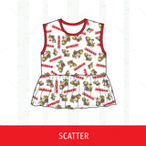 Denman Falcons Peplum Tank