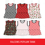 Denman Falcons Peplum Tank