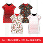 Denman Falcons Short Sleeve Raglan Dress