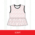 Denman Falcons Peplum Tank